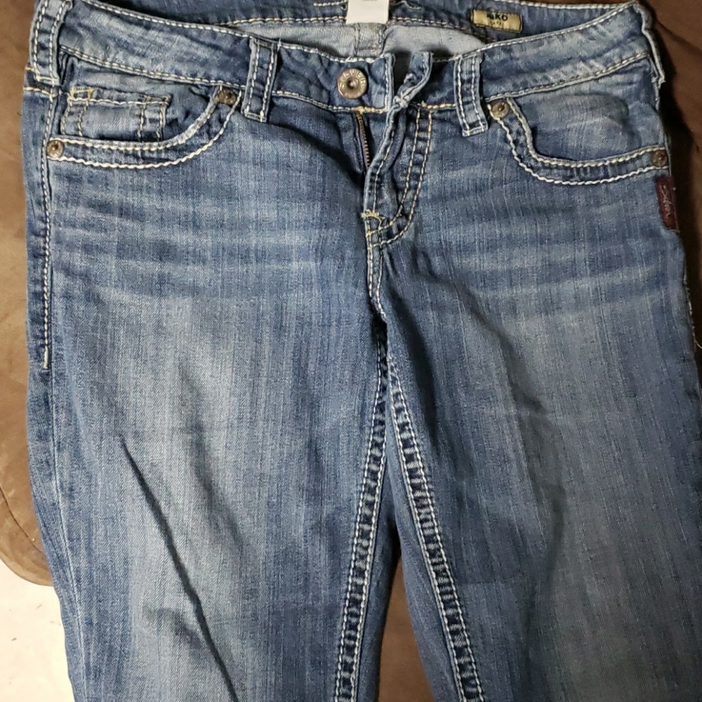 Womens silver Aiko capris